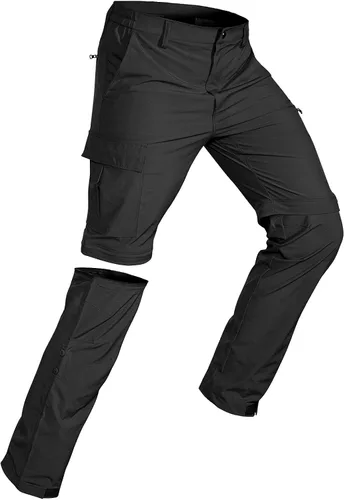 Wespornow Pantalones de senderismo convertibles para hombre, de secado rápido, ligeros, con cremallera, transpirables, para exteriores, pesca, safari