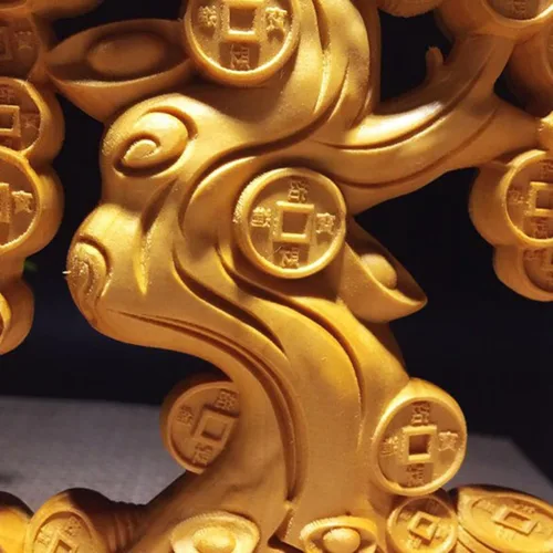 Miniatura 4 de Adornos de árbol de monedas para riqueza y suerte, escultura de árbol de dinero de madera maciza, decoración de oficina en casa, estatua de árbol