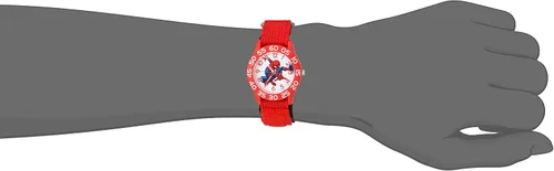Miniatura 2 de Marvel Spider-Man WMA000188 Spider-Man Reloj analógico de cuarzo rojo para niños, Blanco, Reloj de Spider-Man de plástico