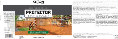 Miniatura 9 de Storm System Protector - Hickory, 1 galón, protege la madera exterior del agua y los rayos UV, revestimiento, tinte y sellador para cercas