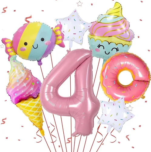 Miniatura 10 de Decoraciones de cumpleaños de sirena para la 7ª niña, kit de globos rosa y azul, globos de cola de mar para niñas, fiesta de sirena, baby shower