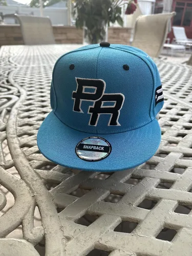 Miniatura 3 de Gorra Snapback con visera plana bordada en 3D PR con bandera de Puerto Rico