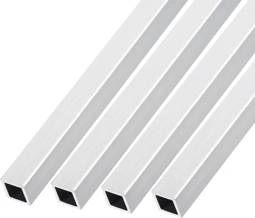 Miniatura 8 de METALLIXITY Tubo cuadrado de aluminio (0.787 in x 0.787 in x 0.059 in x 7.874 in) 4 piezas, tubo de aluminio 6063 - para muebles del hogar