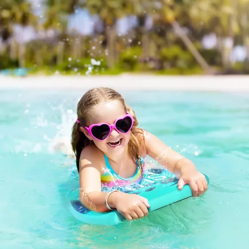 Miniatura 7 de Goplus Tabla de cuerpo ligera de 41/37/33 pulgadas para playa, tabla de surf con núcleo EPS, cubierta XPE, parte inferior lisa de HDPE, correa