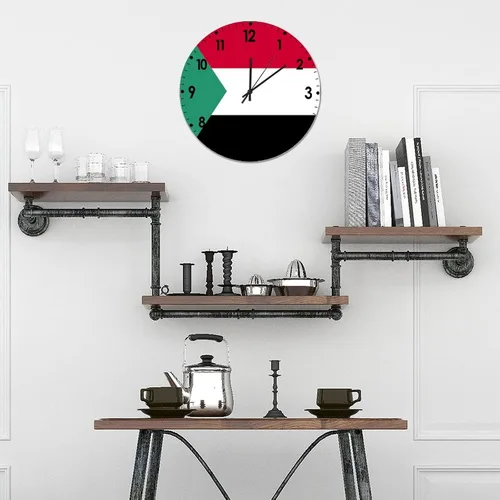 Miniatura 384 de Cheyan Reloj de pared con bandera de Canadá de 12 pulgadas, silencioso, sin tictac, de PVC, funciona con pilas, reloj redondo decorativo, regalo