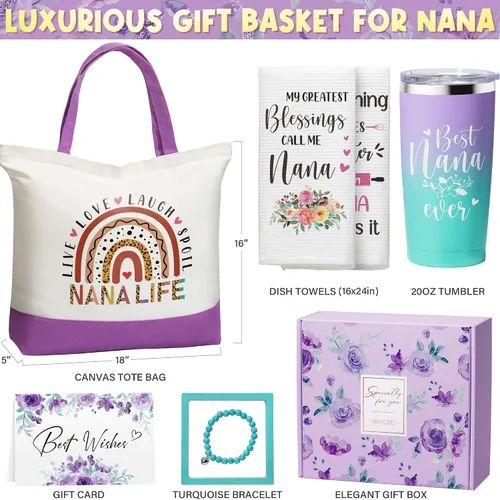 Miniatura 3 de Regalos para abuela, regalos de Navidad para abuela de nieta, nietos, nietos, mejor cesta de regalo para abuela, regalo de cumpleaños para abuela