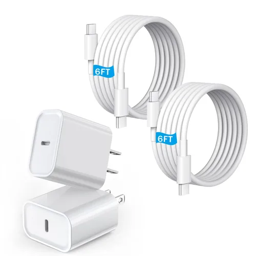 Miniatura 9 de Cargador para iPhone 16 y 15 de carga rápida, paquete de 2 cables USBC a C de 10 pies extra largo con 20 W Apple iPad USB C cargador rápido USB C