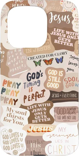 Miniatura 14 de Funda estética para iPhone 17 con frases positivas con versículos bíblicos cristianos