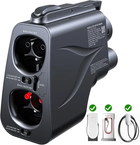Miniatura 11 de Raylix Adaptador Tesla a J1772 (Máximo 80 A, 250 V) [para Vehículos Eléctricos J1772] Adaptador de Cargador Tesla, Adaptador NACS a J1772 Compatible