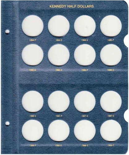 Miniatura 7 de Whitman US Kennedy Álbum de monedas de medio dólar 1964 - 2002 #9127