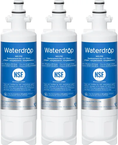 Waterdrop ADQ36006101 - Reemplazo para filtro de agua de refrigerador LG® LT700P®, Kenmore® 9690, 469690, ADQ36006102, LFXS30766S, LFXS24623S,