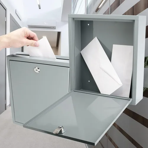 Miniatura 5 de Barska Caja de montaje en pared multiusos para sugerencias de correo con cerradura de llave para el aula de oficina en casa