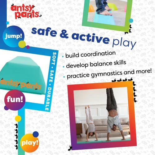 Miniatura 3 de Viga de equilibrio – Viga de gimnasia portátil, equipo de gimnasia para el hogar con base antideslizante, ligero/extra firme, soporta hasta 200