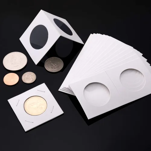 Miniatura 2 de 300 piezas de cartón para monedas, surtido mega abatible, 2 x 2 pulgadas para colección de monedas (6 tamaños)