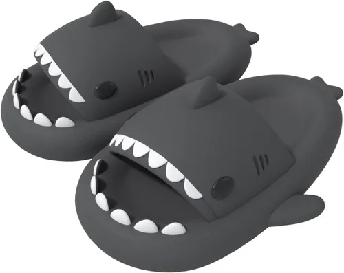 ChayChax- Sandalias con diseño de tiburónnubecaricatura antideslizantes de punta abierta para niños y niñas, muy cómodas, bonitas, suela gruesa