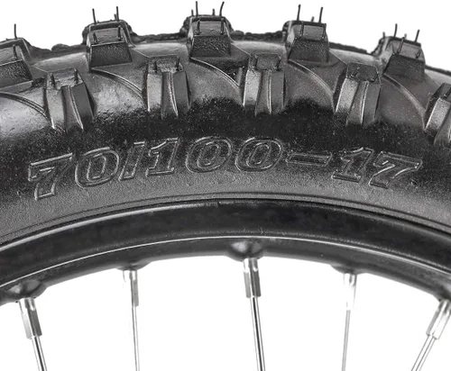 Miniatura 8 de TDPRO Neumático y llanta de rueda delantera 70/100-17 con rodamiento de 0.591 in y rotor de disco de freno y pinza de freno de disco hidráulico