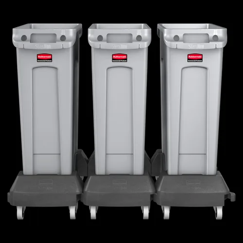 Miniatura 5 de Rubbermaid Commercial Products 1980602 Slim Jim - carrito de contenedor.