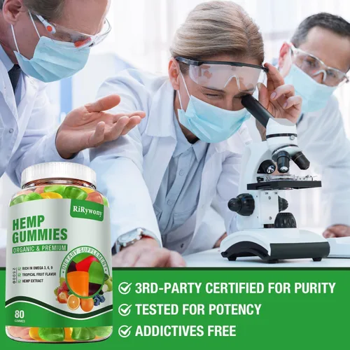 Miniatura 8 de 3 Packs Hemp Gummies for Sleep, Pain, Anxiety Relaxation and Peace, High Potency Edible Gummies Extra Strength Organic Hemp Oil Extract Vegan Bear