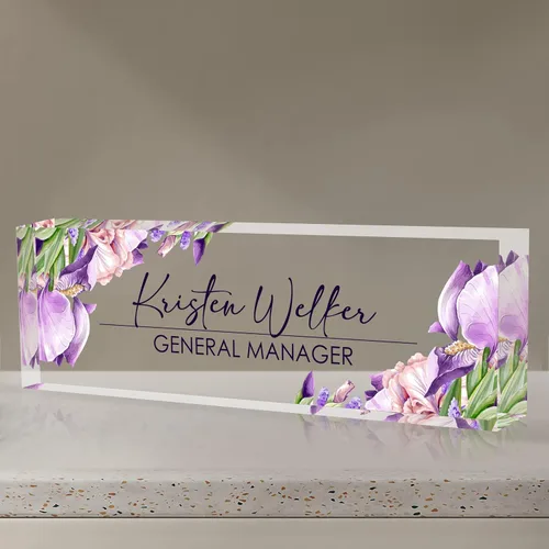 Miniatura 13 de Placa de nombre de escritorio personalizada, placas de identificación acrílicas personalizadas para escritorio, accesorio de oficina para mujeres