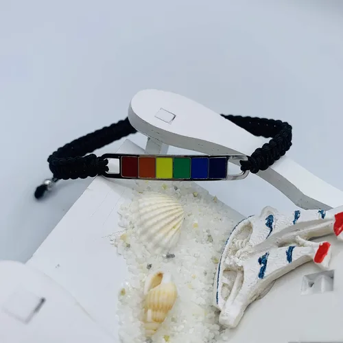 Miniatura 4 de Mall of Style Collar y aretes de orgullo gay arcoíris para hombres y mujeres, joyería unisex de arco iris, ladrillos de plástico LGBT, joyería
