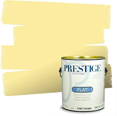 Miniatura 122 de PRESTIGE Pinturas Pintura Exterior e Imprimación En Uno, 1 Galón, Satinado, Pareja Comparable de Benjamin Moore* Amarillo* 320BM-PCM