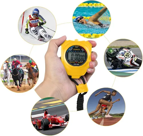 Miniatura 7 de Vicloon Reloj digital LCD, contador deportivo, cronómetro portátil con silbato de acero inoxidable, aplicado a correr, fútbol, baloncesto, natación