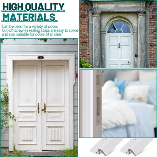 Miniatura 6 de Yuntau Burletes Atornillables para Puerta 42" 36" Burletes para Puerta con Portador de Aluminio y Junta de Espuma Burletes Exteriores en Forma de V