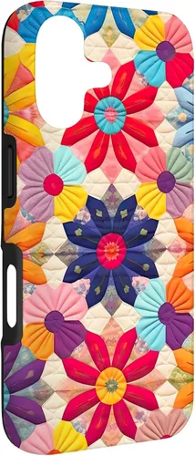 Miniatura 3 de Quilting Flower Blooms Quilt Pattern Case for iPhone 17