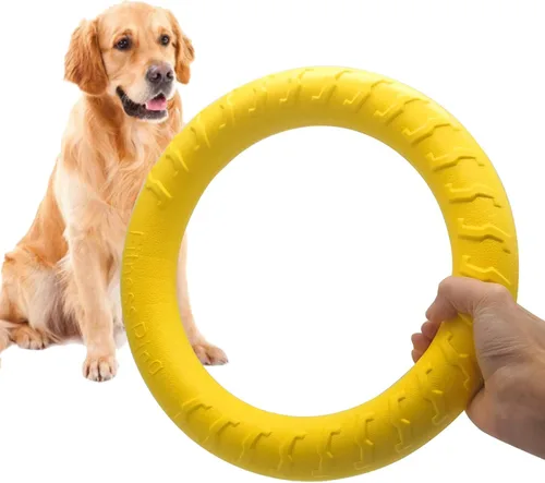 Miniatura 10 de Disco Volador Flotante Duradero Indestructible para Perros Grandes, Juguetes de Anillo para Masticadores, Piscina, Natación, Lanzamiento, Atrapar