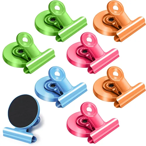 Paquete de 8 imanes magnéticos para refrigerador, imanes para nevera, sin arañazos, clips magnéticos resistentes, perfectos para aula, profesor,