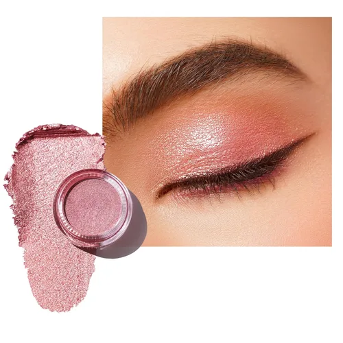 Miniatura 33 de Oulac Sombra de ojos en crema con brillo también para iluminador Sombra de ojos mezclable Resistente al agua y de larga duración con fórmula Pureza