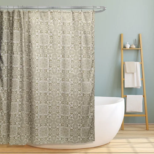 Miniatura 11 de Linen Store lona cortina de regadera de tela, 70"x70