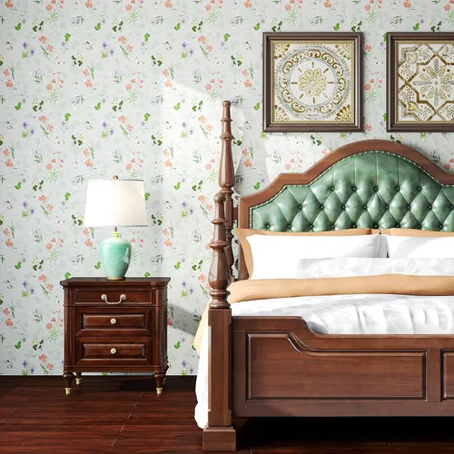 Miniatura 5 de Timeet Papel tapiz vintage para despegar y pegar, papel tapiz floral bohemio, papel de contacto de mariposa, papel de pared autoadhesivo extraíble