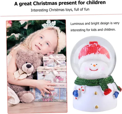 Miniatura 8 de 1 adorno de escritorio con luz LED adorable muñeco de nieve para niños y niñas, suministros de Navidad para mesita de noche y escritorio