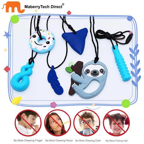 Miniatura 7 de Collar masticable, juguetes sensoriales para niños con autismo, paquete de 10
