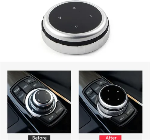 Miniatura 3 de Cubierta de botón de interruptor de perilla multimedia más grande compatible con BMW