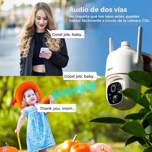 Miniatura 5 de SOVMIKU 2CQ1 AI 2K Cámara de seguridad solar inalámbrica para exteriores, alimentada por batería, audio bidireccional, detección de movimiento