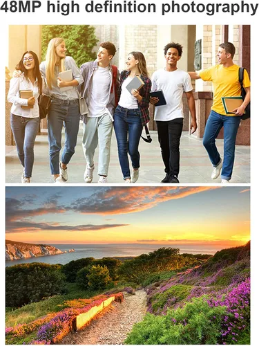 Miniatura 8 de Cámara digital 4K, cámara de video de bolsillo de 48MP con zoom digital de 16X y luz de flash, pantalla HD IPS de 2.8 pulgadas, cámara compacta
