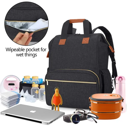 Miniatura 3 de Teamoy Bolsa para extractor de leche compatible con Spectra S1, S2, Medela y bolsa enfriadora, bolsa convertible para extractor de leche y mochila