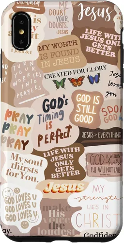 Miniatura 11 de Funda estética para iPhone 17 con frases positivas con versículos bíblicos cristianos