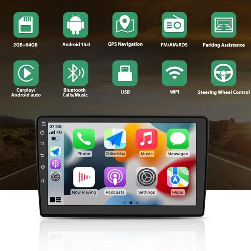 Miniatura 3 de Radio de coche para Ford F150 Radio, 2009 2010 2011 2012 para F150 Android estéreo de coche con pantalla de 9 pulgadas, Carplay, pantalla táctil