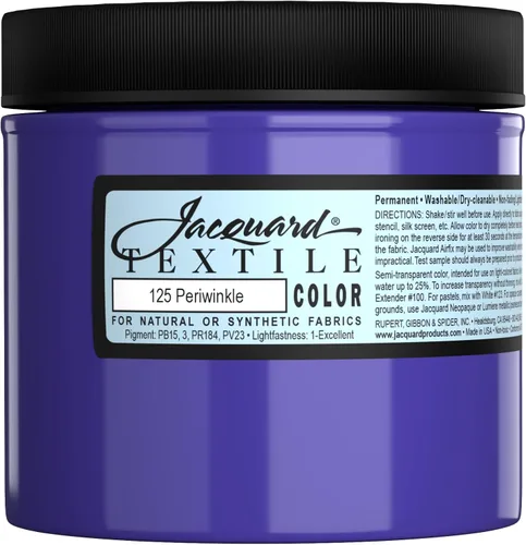 Miniatura 26 de Jacquard Pintura Textil 8 Oz Negro