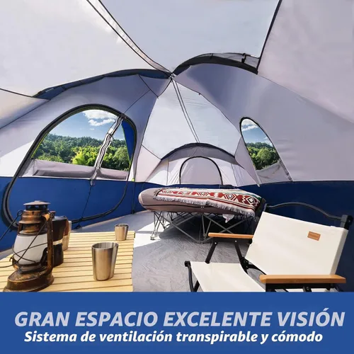 Miniatura 4 de UNP Tienda de campaña para 10 personas, tiendas familiares, fiestas, tienda de campaña para festivales de música, grande, fácil de instalar, 5