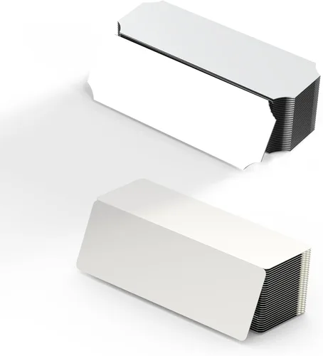 Miniatura 26 de 30 placas de identificación grabadas con láser, placa de acero inoxidable cepillado en blanco, etiqueta de nombre personalizada con marco