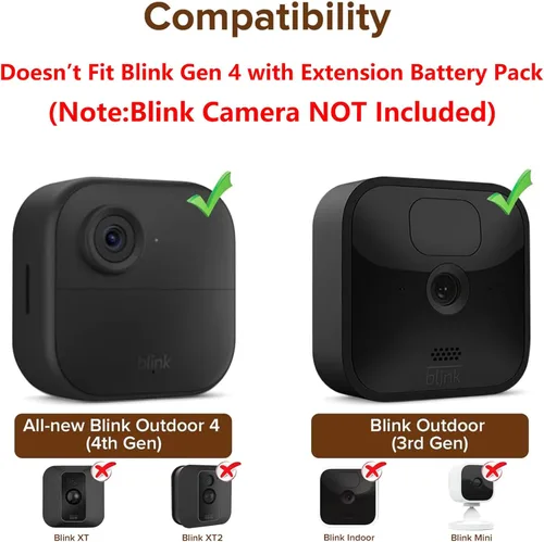 Miniatura 2 de Soporte de pared para cámara al exterior de Blink, carcasa protectora impermeable con recorte de carga para la nueva Blink Outdoor 4