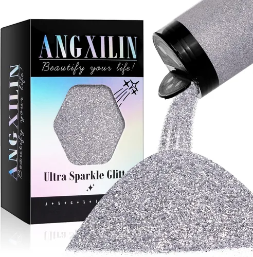 Miniatura 7 de Paquete de botella agitadora de alta capacidad de 9.17 oz, purpurina metálica fina, purpurina ANGXILIN para hacer joyas de vasos, resina epoxi