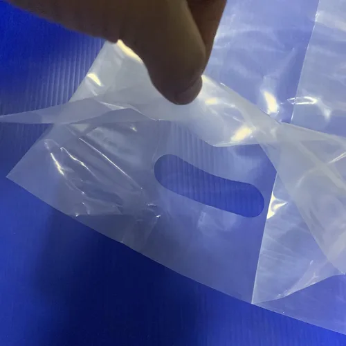 Miniatura 9 de Krodtige 100 bolsas de plástico transparentes de 8 x 12 pulgadas con asas troqueladas y refuerzo, asas troqueladas de 2 mil de grosor, perfectas