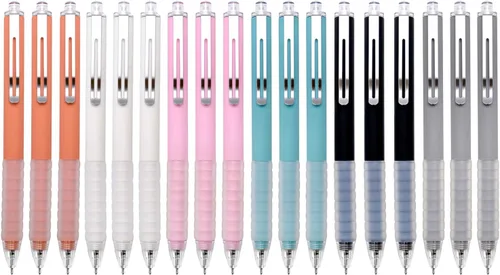 Miniatura 8 de Linbsunne Bolígrafos de punta media de 0.039 in de tinta negra con agarre súper suave para hombres y mujeres, bolígrafos retráctiles de oficina 12