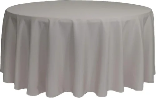 Miniatura 47 de YOUR CHAIR COVERS - Mantel redondo de poliéster prémium de 120 pulgadas - Mantel de lino color champán para mesas redondas estándar