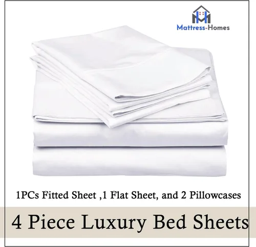 Miniatura 4 de Mattress-Homes Juego de sábanas de tamaño matrimonial XL, ropa de cama de 4 piezas, microfibra cepillada, sábanas extra suaves, refrescantes